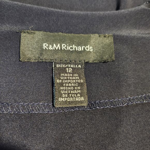VTG R&M Richards Navy Blue Shrug Jacket Size 12 Stretch Knit Y2K - Picture 5 of 7